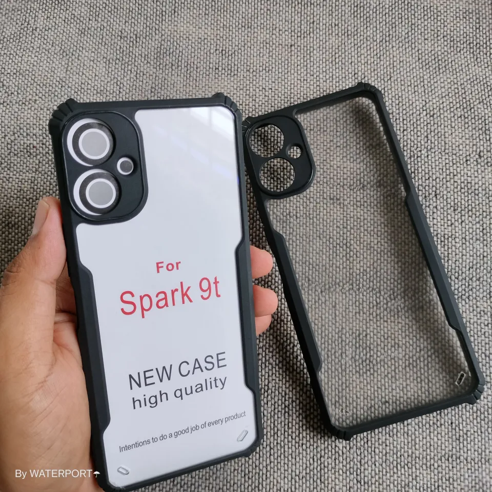 Xundd Back Cover for Tecno Spark 9T Transparent Hybrid Hard PC Back Bumper Silicone Phone Cases Price in Bangladesh - Mobile.com.bd