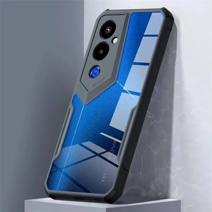 Xundd Back Cover for Tecno Pova Neo 2 Transparent Hybrid Hard PC Back Bumper