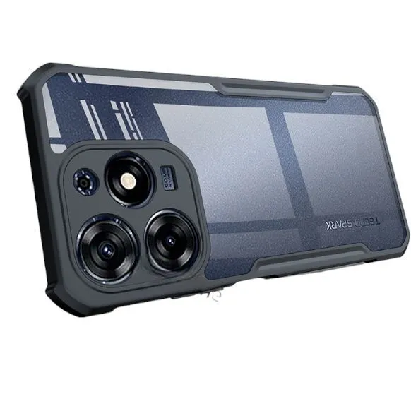 Xundd Back Cover for Tecno Spark 10 Pro Transparent Hybrid Hard PC Back Bumper Silicone Phone Cases Price in Bangladesh - Mobile.com.bd