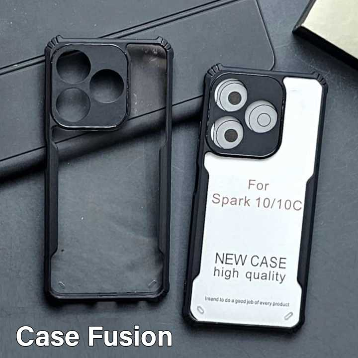 Xundd Back Cover for Tecno Spark 10C Transparent Hybrid Hard PC Back Bumper Silicone Phone Cases Price in Bangladesh - Mobile.com.bd