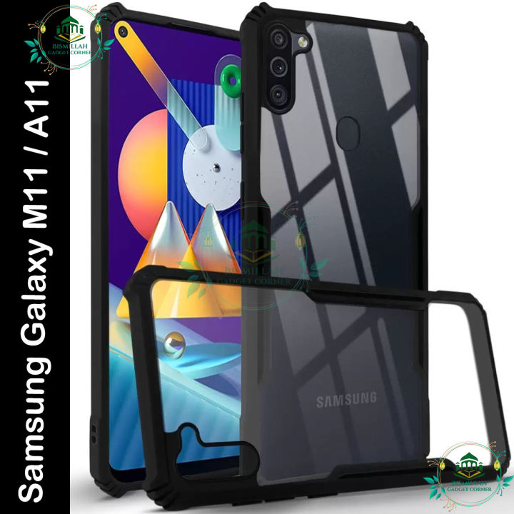 Xundd Back Cover for Samsung Galaxy M11 Transparent Hybrid Hard PC Back Bumper Silicone Phone Cases Price in Bangladesh - Mobile.com.bd