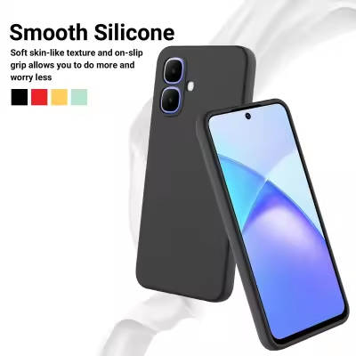 Premium Liquid Silicone Cover for Infinix Smart 20 Back Cover with full camera protection Silicone Phone Cases Price in Bangladesh - Mobile.com.bd