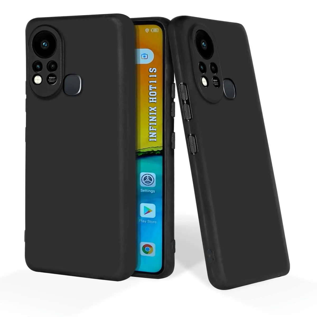 Premium Liquid Silicone Cover For Infinix Hot 11s Back Cover with full camera protection