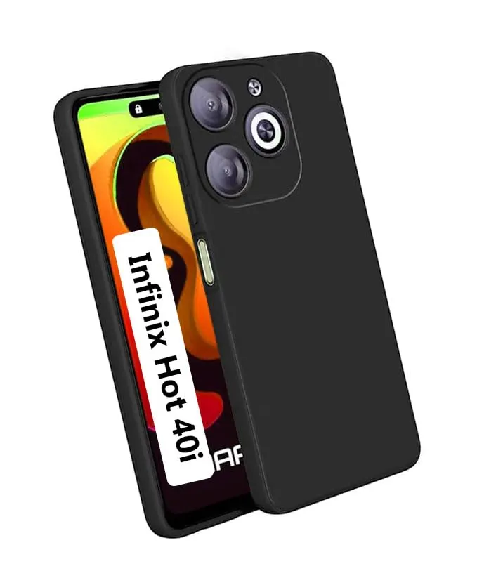 Premium Liquid Silicone Cover For Infinix Hot 40 Back Cover with full camera protection