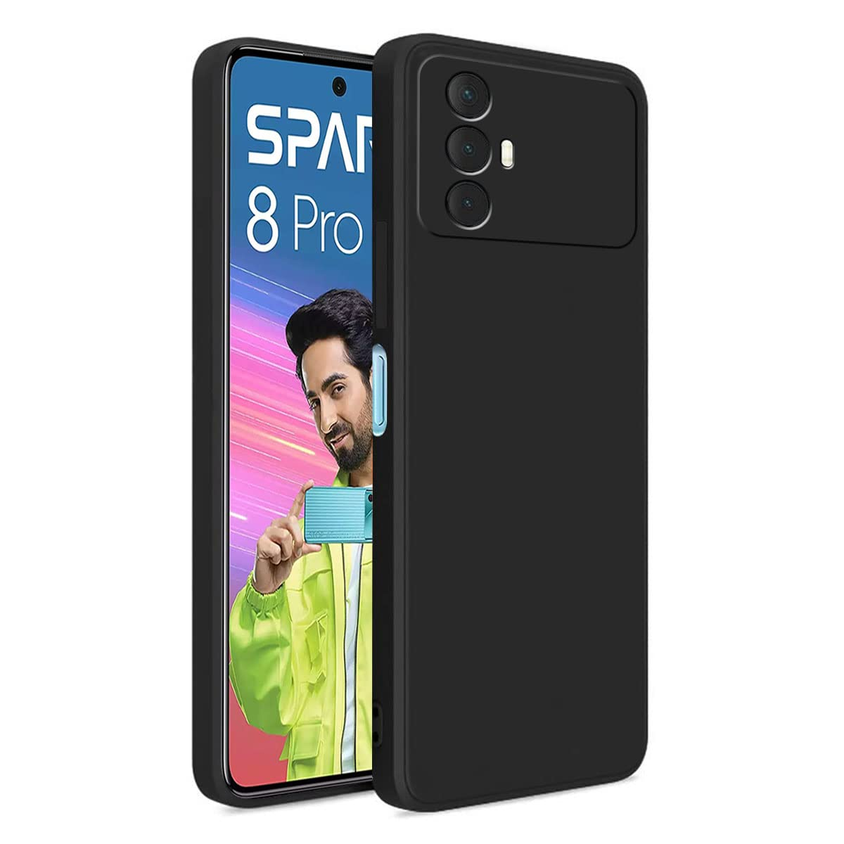 Premium Liquid Silicone Cover For Tecno Spark 8 Pro Back Cover with full camera protection Silicone Phone Cases Price in Bangladesh - Mobile.com.bd