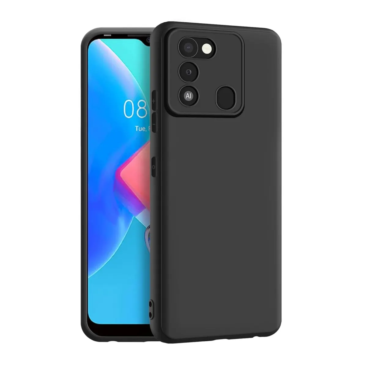 Premium Liquid Silicone Cover For Tecno Spark Go 2022 Back Cover with full camera protection