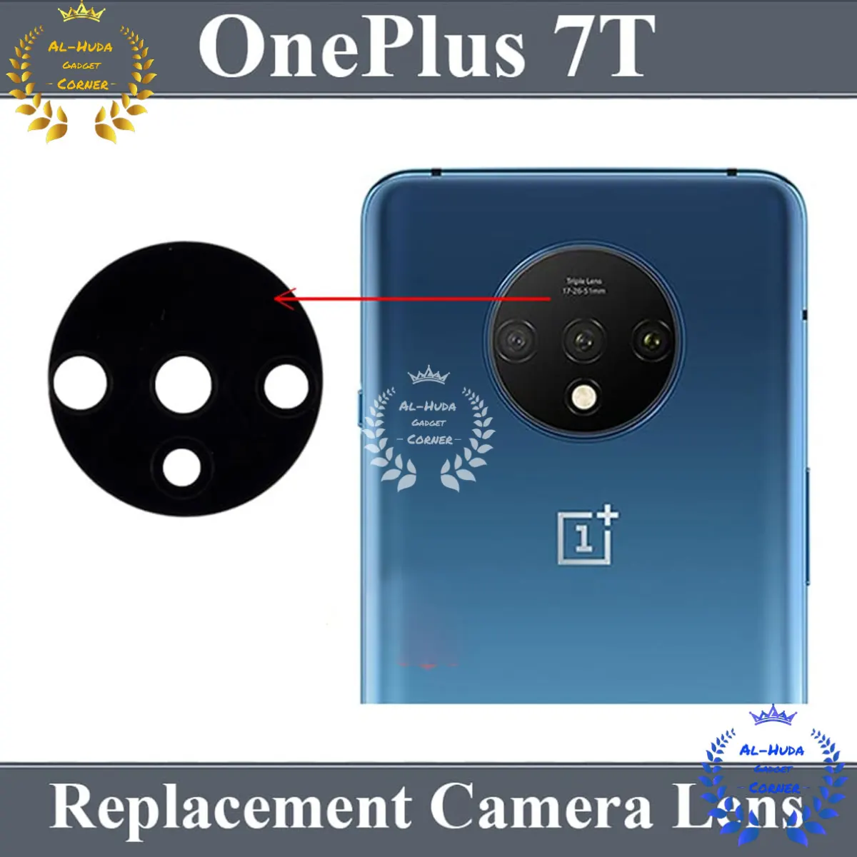 Main Back Camera Glass Lens / main Back Camera Lens / Back main Camera Glass Lens / Back main Camera Lens / Rear Back Camera Glass for OnePlus 7T Full Body Casing Price in Bangladesh - Mobile.com.bd