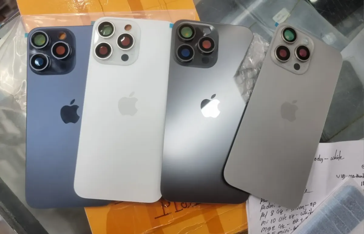 Backshell for iPhone 15 Pro Max Replacement Back Battery Cover Back Rear Glass Case - camera Full Body Casing Price in Bangladesh - Mobile.com.bd