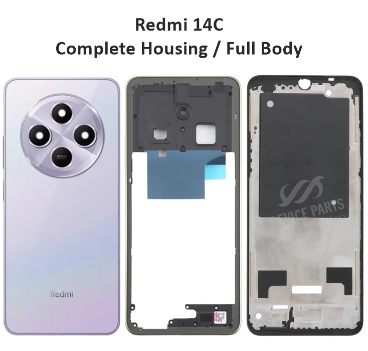 Full Body For Xiaomi Redmi 14C BackShell Housing Battery Cover Replacement parts Full Body Casing Price in Bangladesh - Mobile.com.bd
