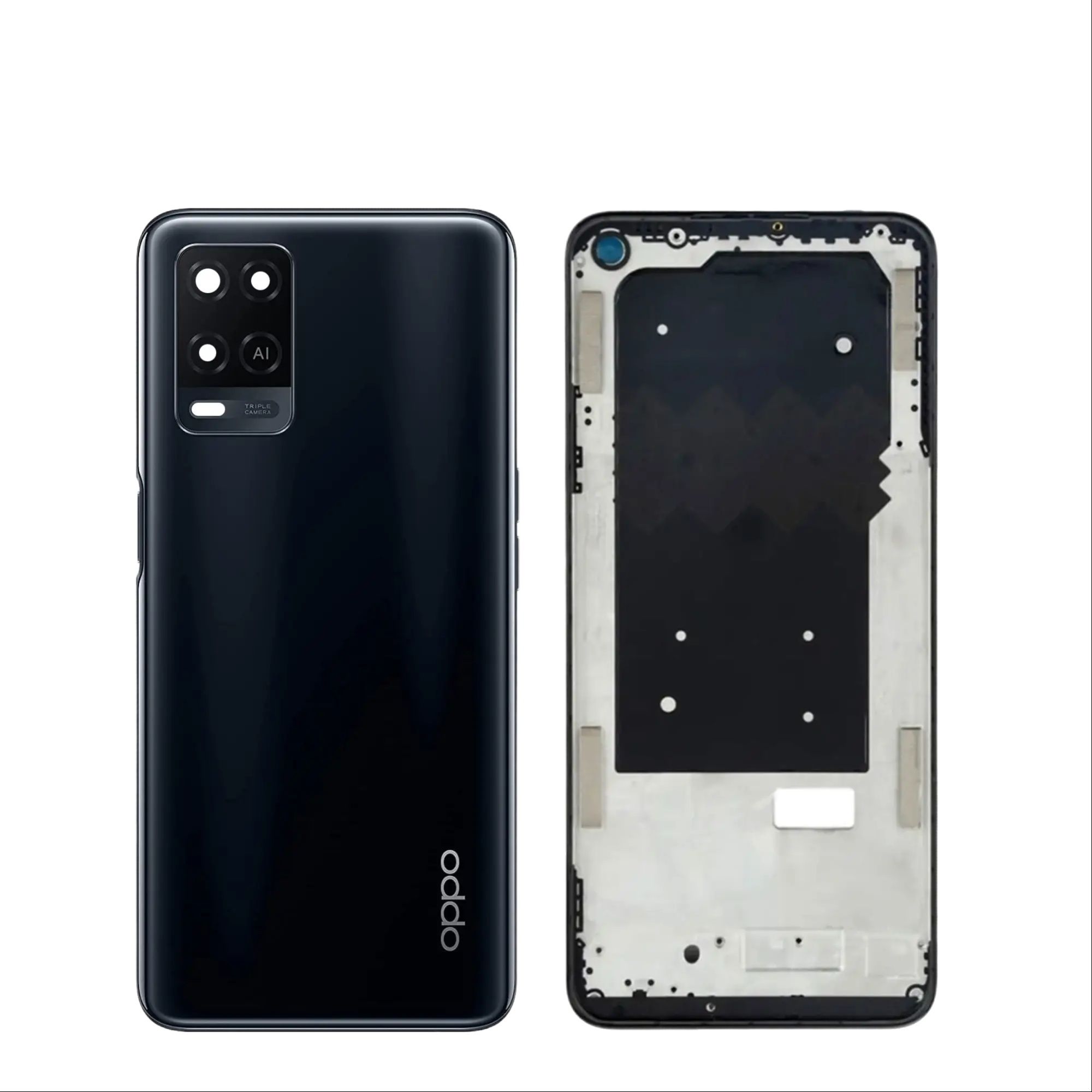 Oppo A54 Housing Middle Frame With Side Button and Camera Lens Complete Body Casing Replacement For Oppo A54 Full Body Casing Price in Bangladesh - Mobile.com.bd