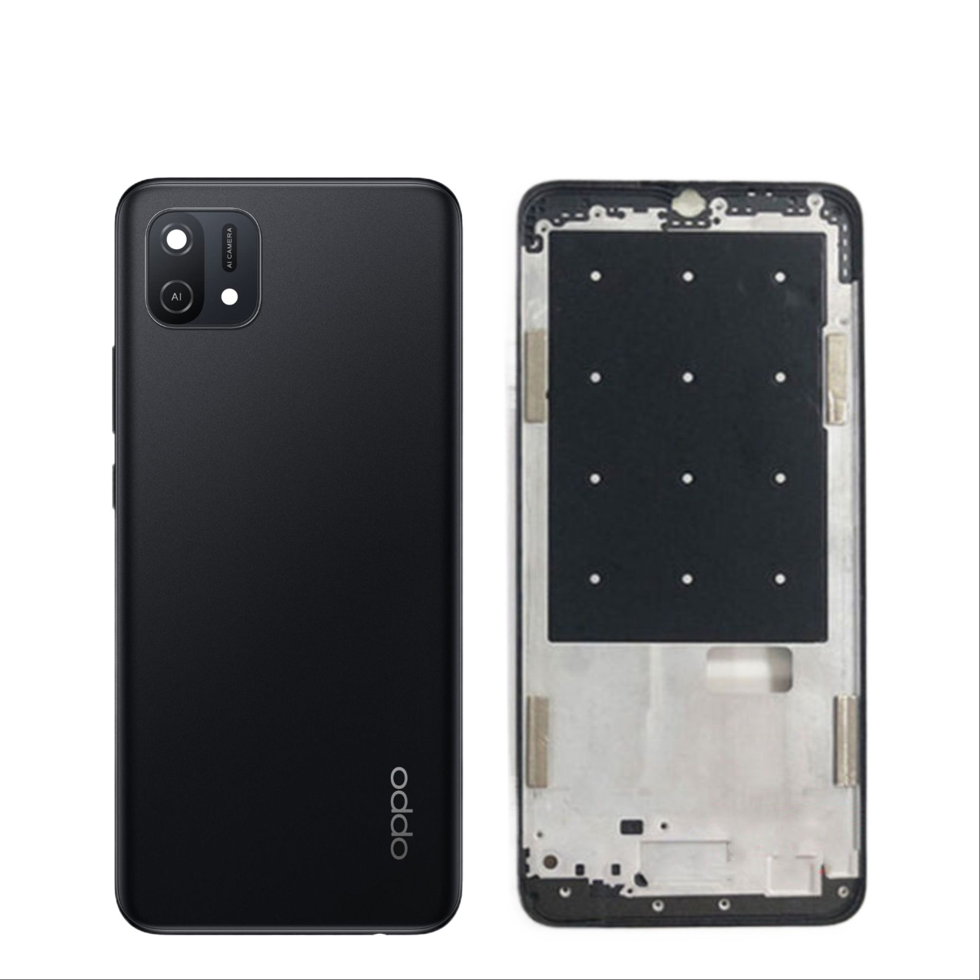 Oppo A16e Housing Middle Frame With Side Button and Camera Lens Complete Body Casing Replacement For Oppo A16e Full Body Casing Price in Bangladesh - Mobile.com.bd