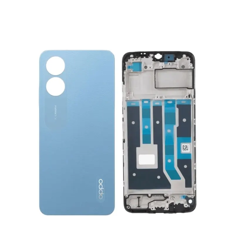 Oppo A17 Housing Middle Frame With Side Button and Camera Lens Complete Body Casing Replacement For Oppo A17 Full Body Casing Price in Bangladesh - Mobile.com.bd