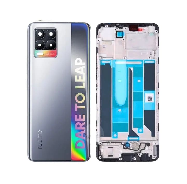 Realme 8 4G Housing Middle Frame With Side Button and Camera Lens Complete Body Casing Replacement For Realme 8 4G Full Body Casing Price in Bangladesh - Mobile.com.bd