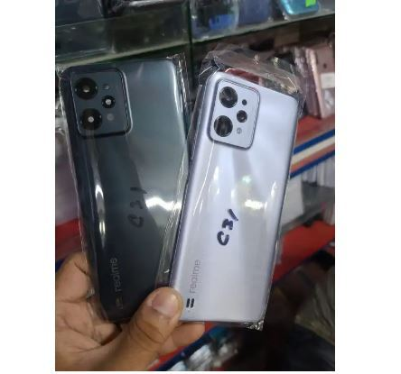 Realme C31 Housing Middle Frame With Side Button and Camera Lens Complete Body Casing Replacement For Realme C31 Full Body Casing Price in Bangladesh - Mobile.com.bd