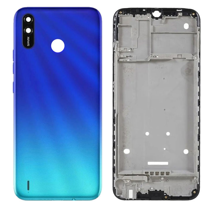Tecno Spark 4 Lite Housing Middle Frame With Side Button and Camera Lens Complete Body Casing Replacement For Tecno Spark 4 Lite - Price in Bangladesh