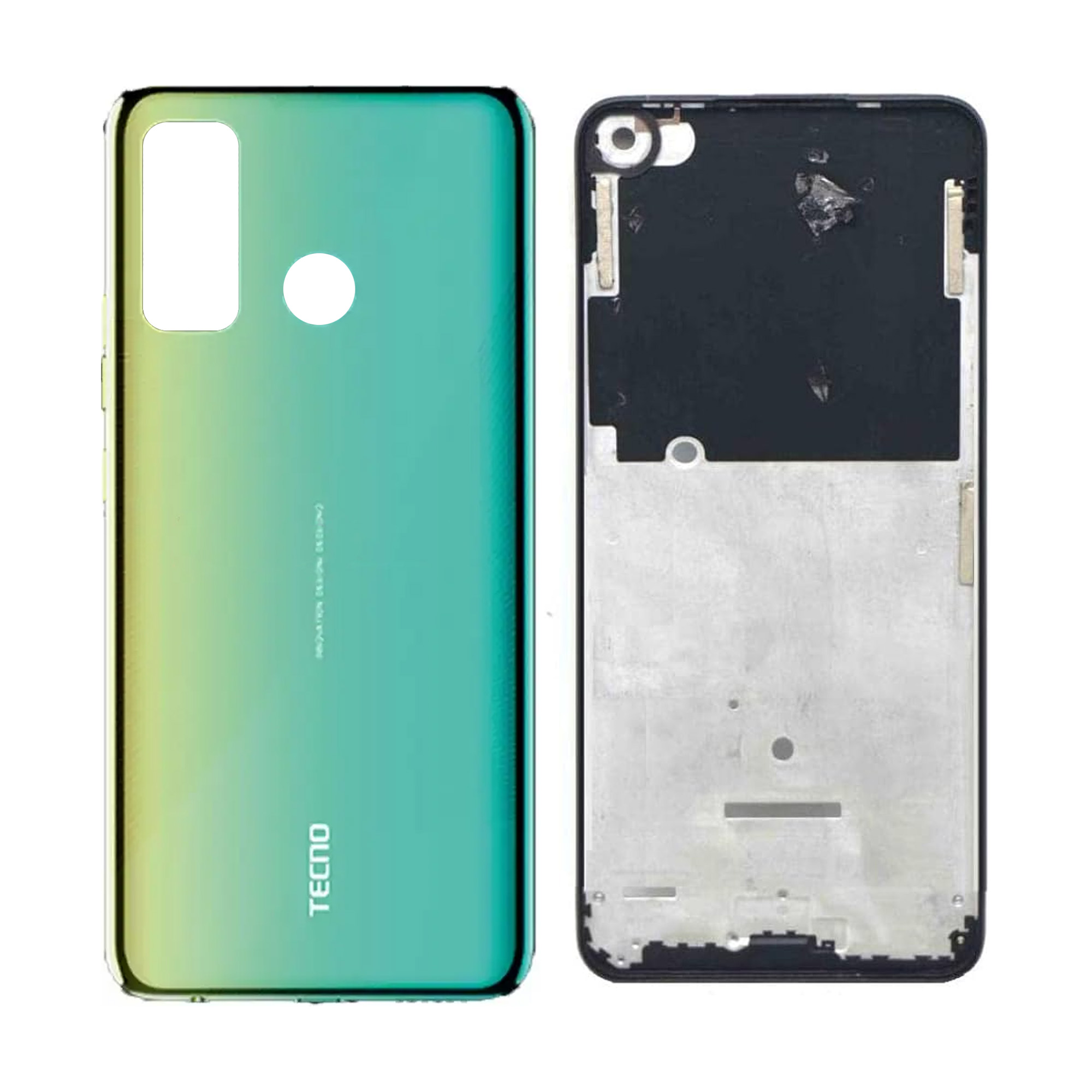 Tecno Camon 15 Housing Middle Frame With Side Button and Camera Lens Complete Body Casing Replacement For Tecno Camon 15 Full Body Casing Price in Bangladesh - Mobile.com.bd