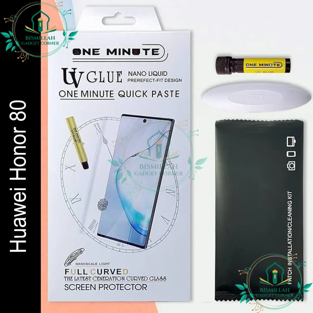 Premium UV Tempered Glass For Huawei Honor 80  Screen Protector Curved with Liquid Glue and UV Light -Transparent ClearVivo X50 Pro Screen Protectors Price in Bangladesh - Mobile.com.bd