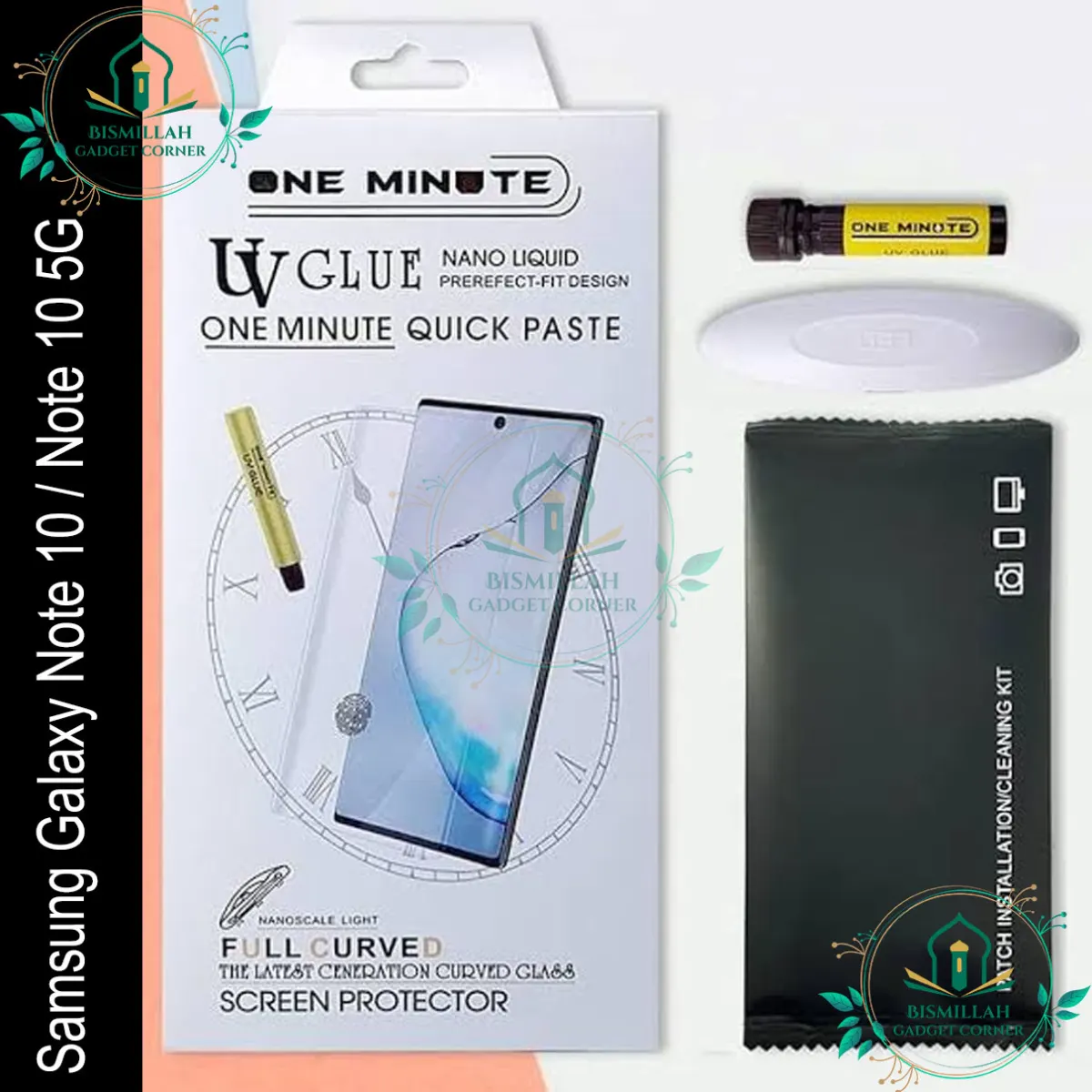 Premium UV Tempered Glass For Samsung Galaxy Note 10 / Samsung Galaxy Note 10 5G Screen Protector Curved with Liquid Glue and UV Light -Transparent Clear Screen Protectors Price in Bangladesh - Mobile.com.bd