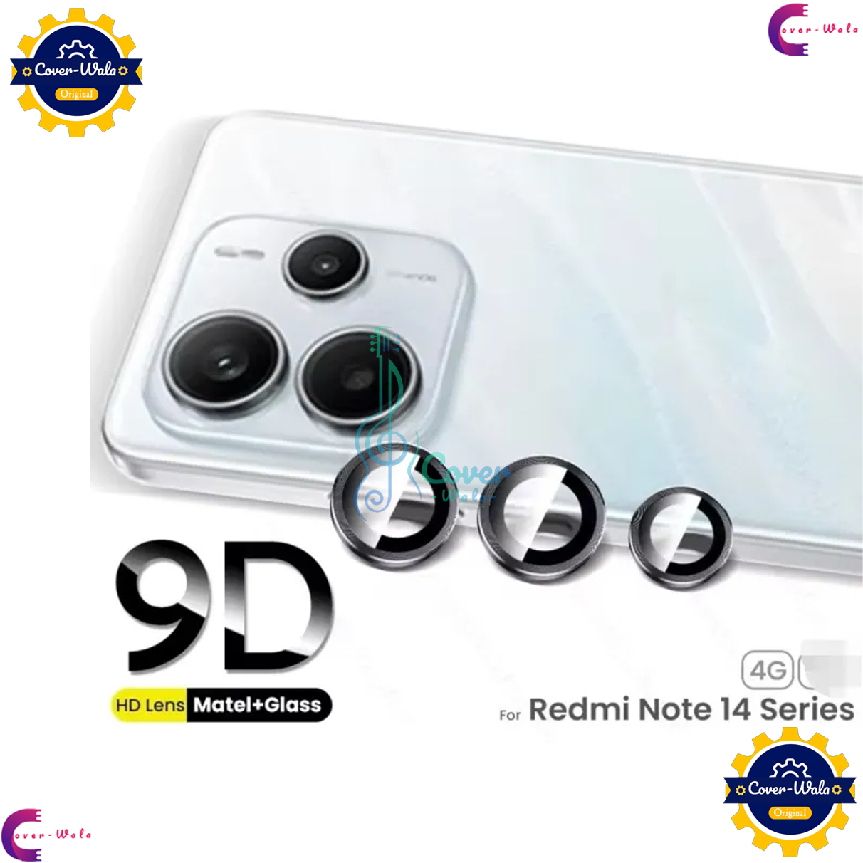 For Xiaomi Redmi Note 14 4G Camera Protector WSKEN Metal Ring Tempered Glass Camera Lens Protector Power by AL-Huda Gadget Corner - Price in Bangladesh