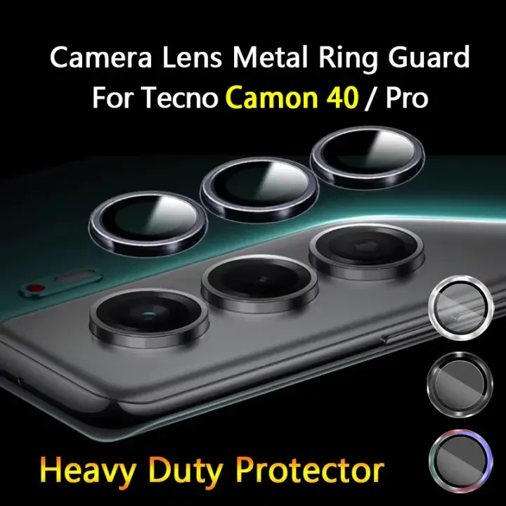 For Tecno Camon 40 Pro Camera Protector WSKEN Metal Ring Tempered Glass Camera Lens Protector Camera Lens Protectors Price in Bangladesh - Mobile.com.bd