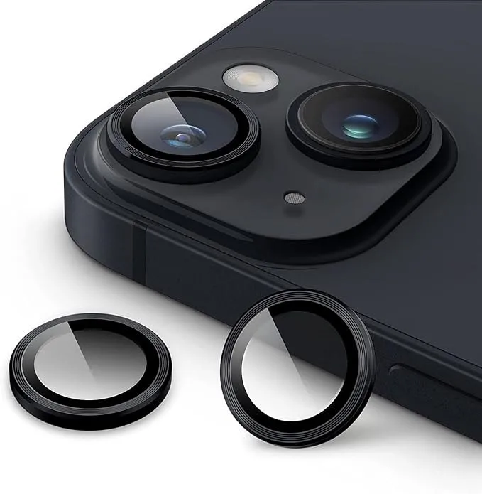 For Apple iPhone 14 Camera Protector WSKEN Metal Ring Tempered Glass Camera Lens Protector - Price in Bangladesh