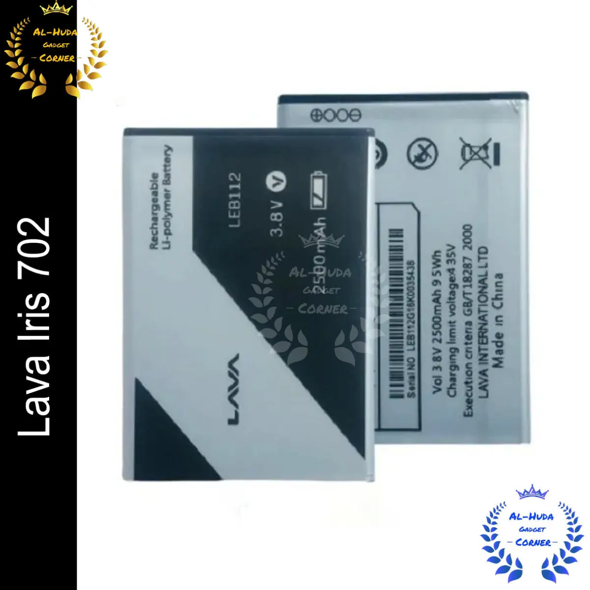 Lava LEB112 Original Battery For Lava Iris 702 2000 mAh Battery 1 pice (Best Quality) Mobile Batteries Price in Bangladesh - Mobile.com.bd