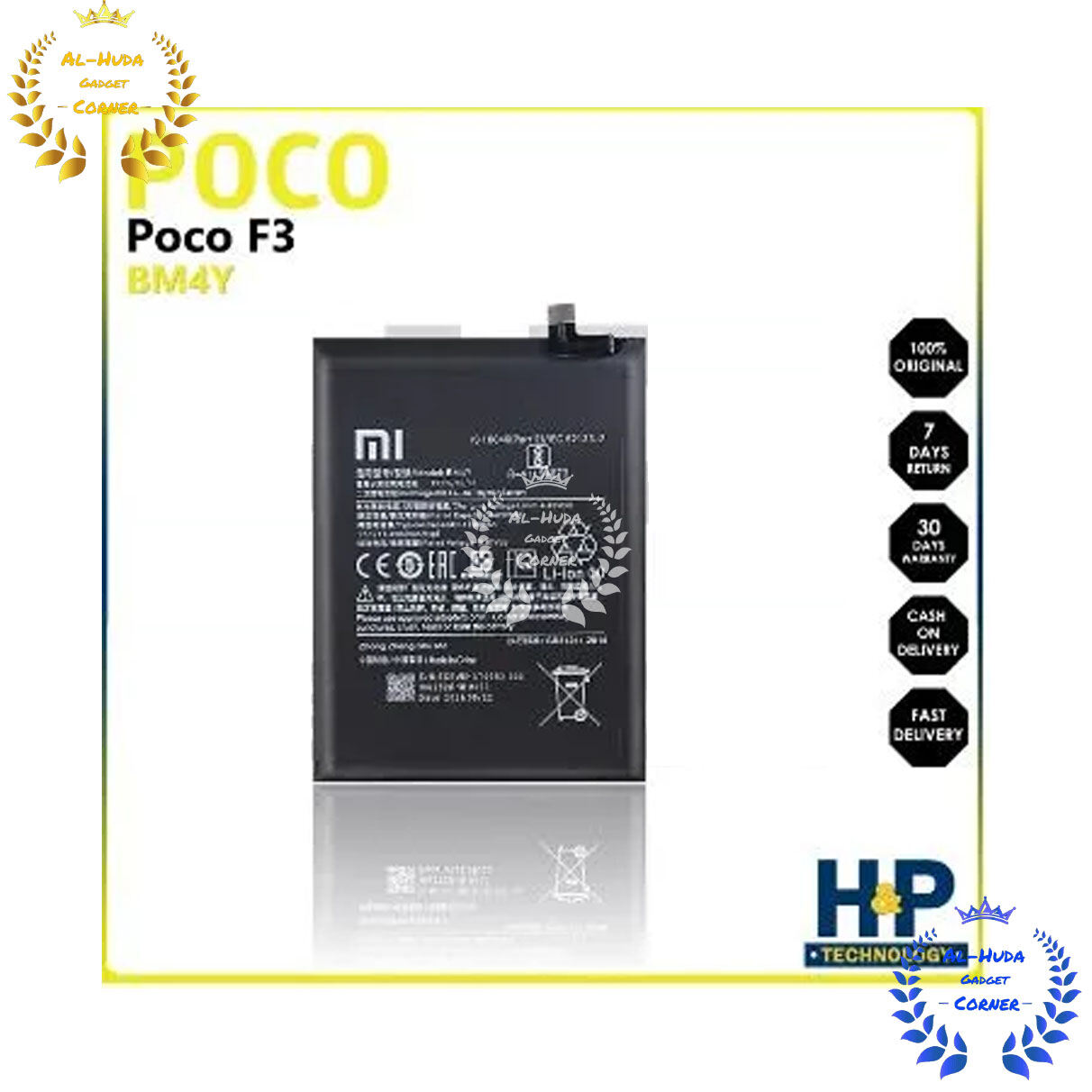 Battery for Poco F3 Model BM4Y 4520mAh Capacity - Price in Bangladesh