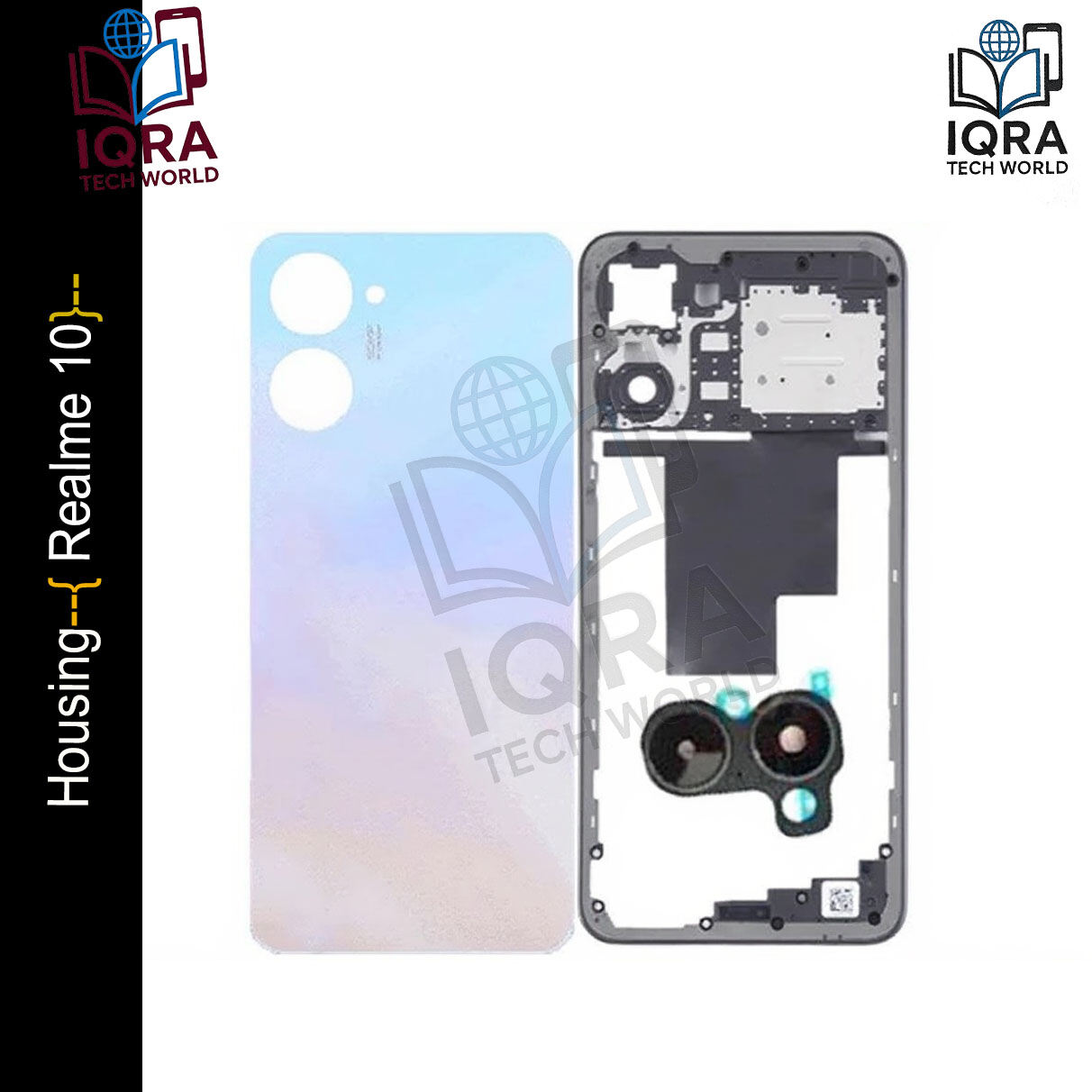 Realme 10 (Backshell) Back Panel with Side Frame Housing(White) Replacement Parts Price in Bangladesh - Mobile.com.bd