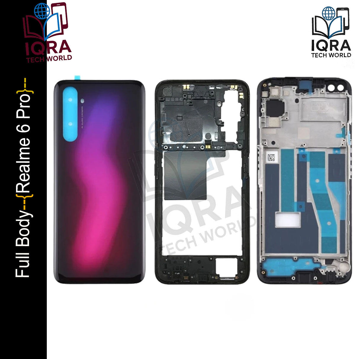 Realme 6 Pro Full Body Housing / Middle Frame Chassis with Back Panel Replacement Parts Price in Bangladesh - Mobile.com.bd