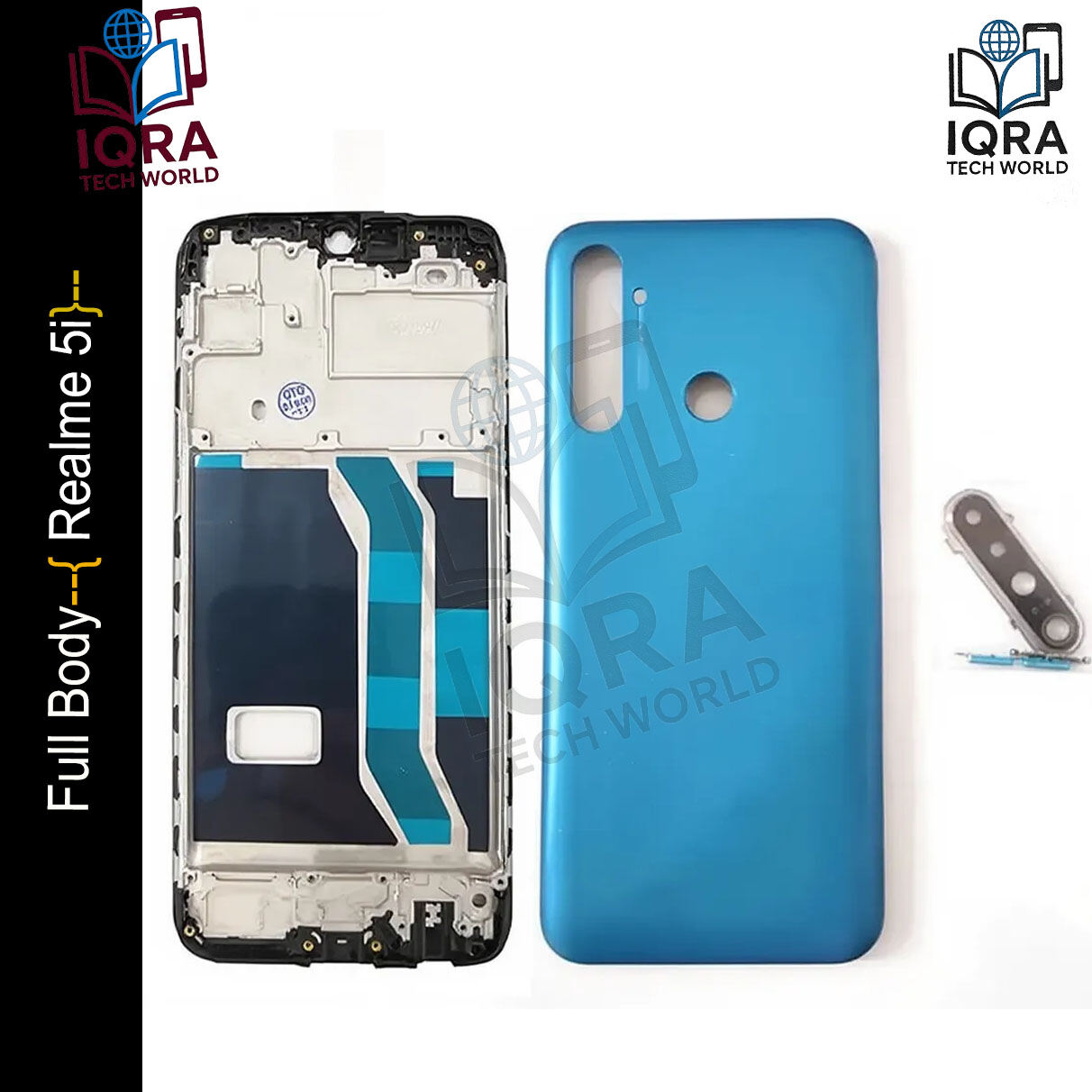 Realme 5i Full Body Housing / Middle Frame Chassis with Back Panel(Blue) Replacement Parts Price in Bangladesh - Mobile.com.bd