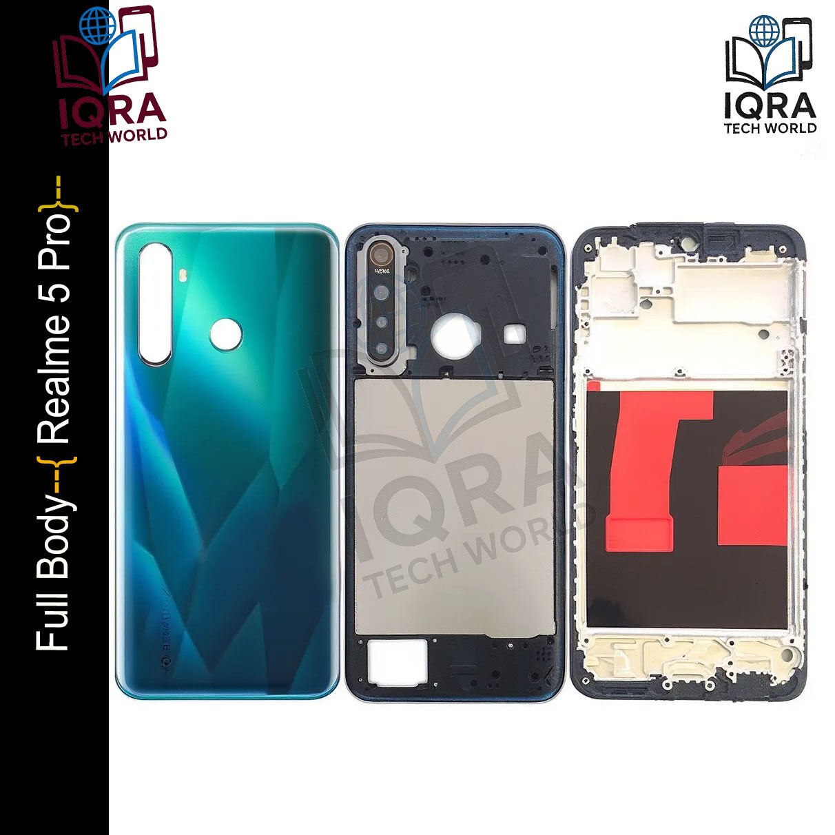 Realme 5 Pro Full Body Housing / Middle Frame Chassis with Back Panel(Green) Replacement Parts Price in Bangladesh - Mobile.com.bd
