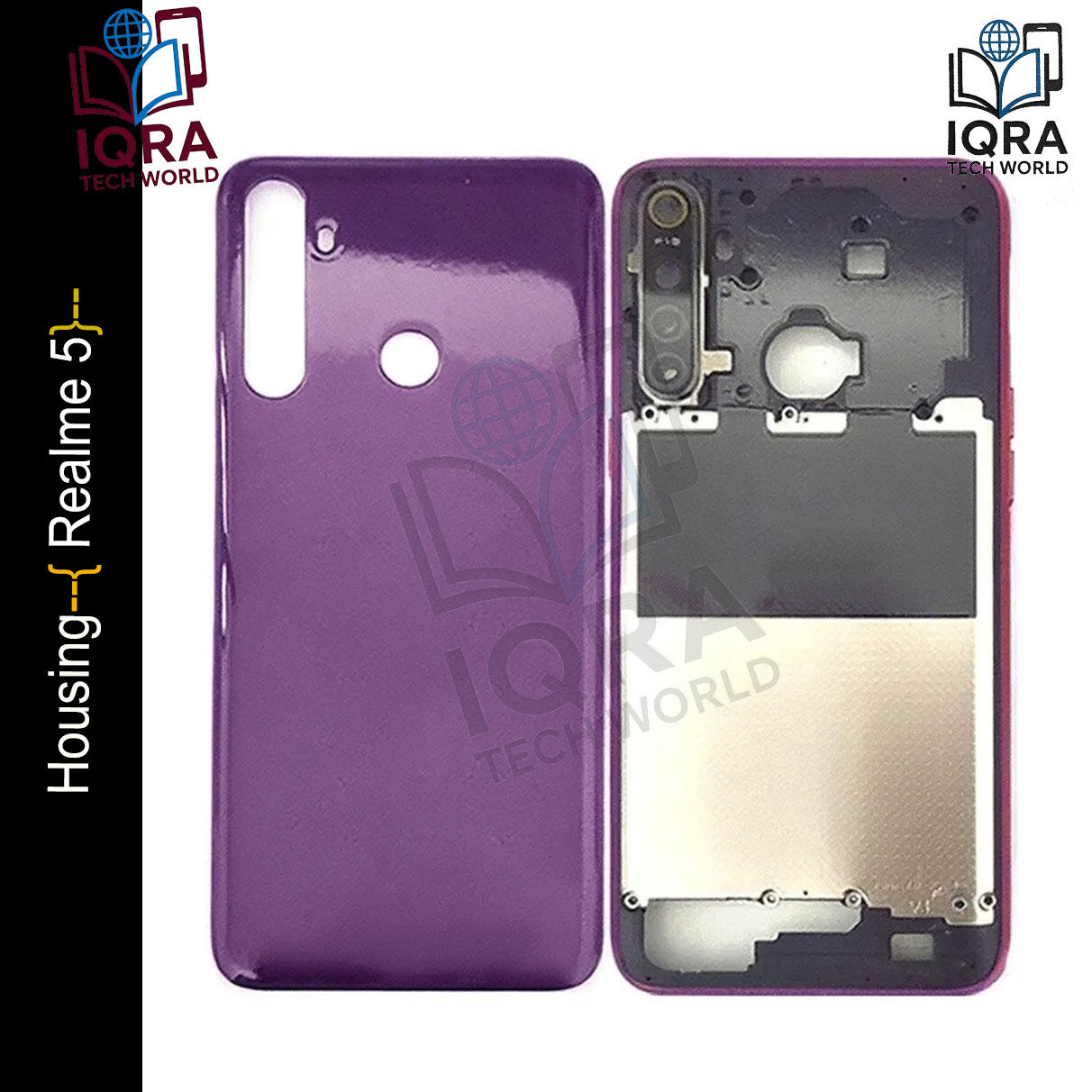 Realme 5 (Backshell) Back Panel with Side Frame Housing(Purple) Replacement Parts Price in Bangladesh - Mobile.com.bd