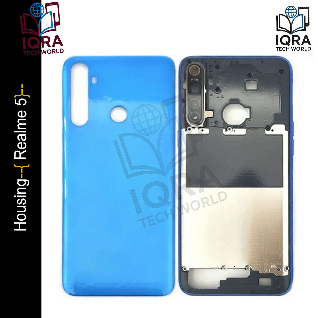 Realme 5 (Backshell) Back Panel with Side Frame Housing(Blue) Replacement Parts Price in Bangladesh - Mobile.com.bd