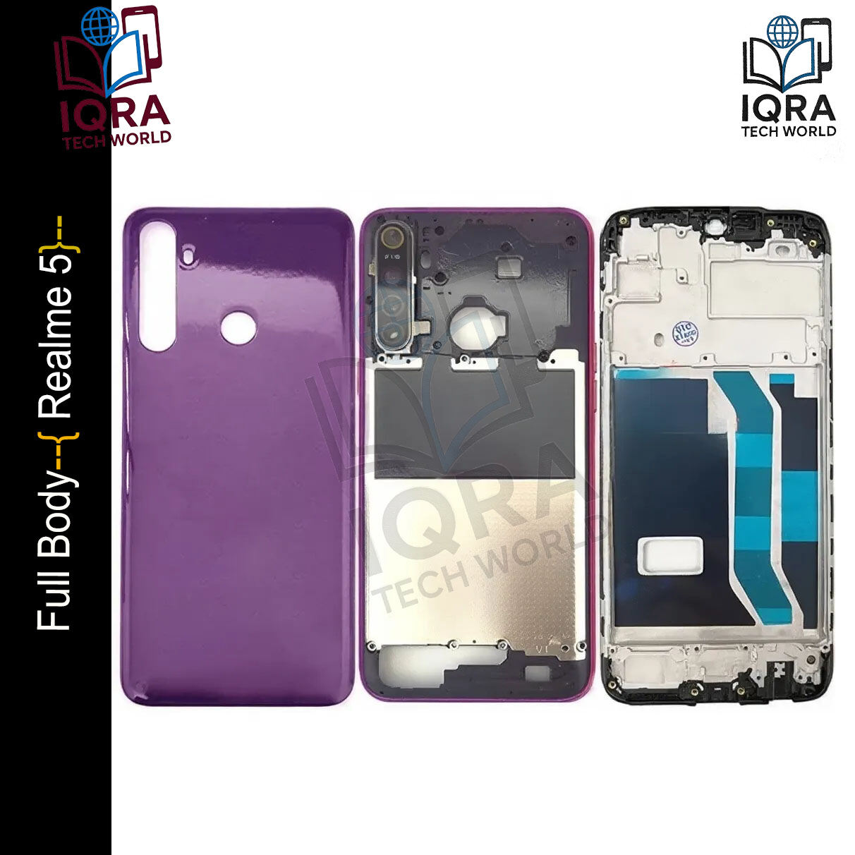 Realme 5 Full Body Housing / Middle Frame Chassis with Back Panel(Purple) Replacement Parts Price in Bangladesh - Mobile.com.bd