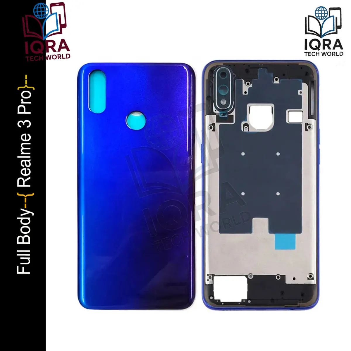 Realme 3 Pro Full Body Housing / Middle Frame Chassis with Back Panel(Blue) Replacement Parts Price in Bangladesh - Mobile.com.bd