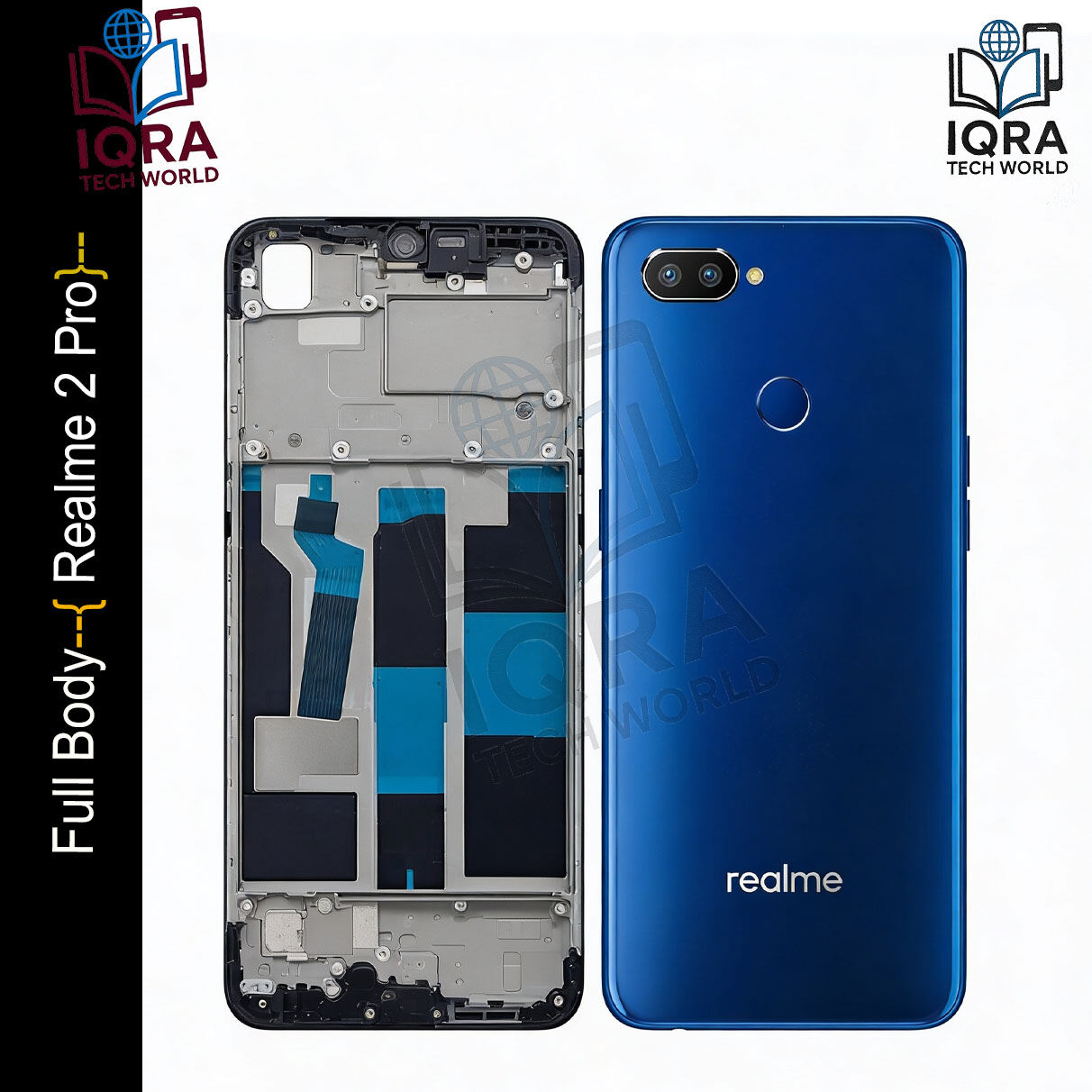 Realme 2 Pro Full Body Housing / Middle Frame Chassis with Back Panel(Blue) Replacement Parts Price in Bangladesh - Mobile.com.bd