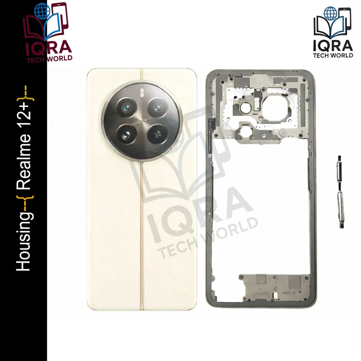 Realme 12+ (Backshell) Back Panel with Side Frame Housing(Gold) Back Panels & Housings Price in Bangladesh - Mobile.com.bd