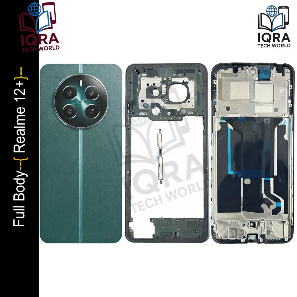 Realme 12+ Full Body Housing / Middle Frame Chassis with Back Panel(Green) Replacement Parts Price in Bangladesh - Mobile.com.bd