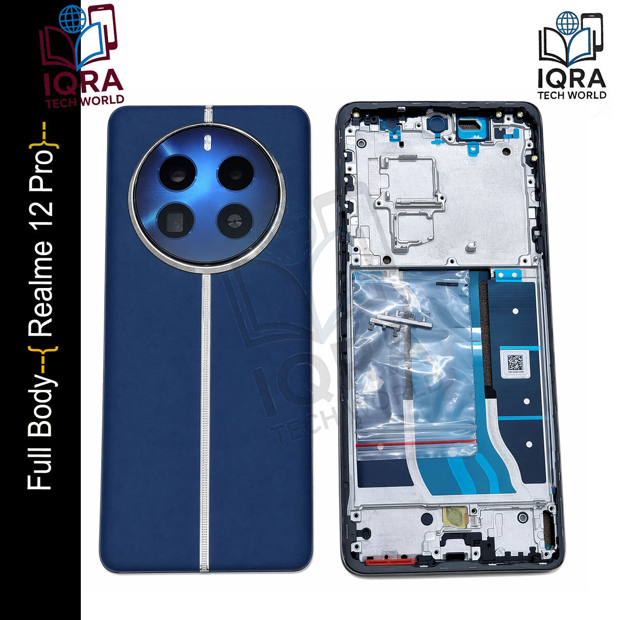 Realme 12 Pro Full Body Housing / Middle Frame Chassis with Back Panel Replacement Parts Price in Bangladesh - Mobile.com.bd