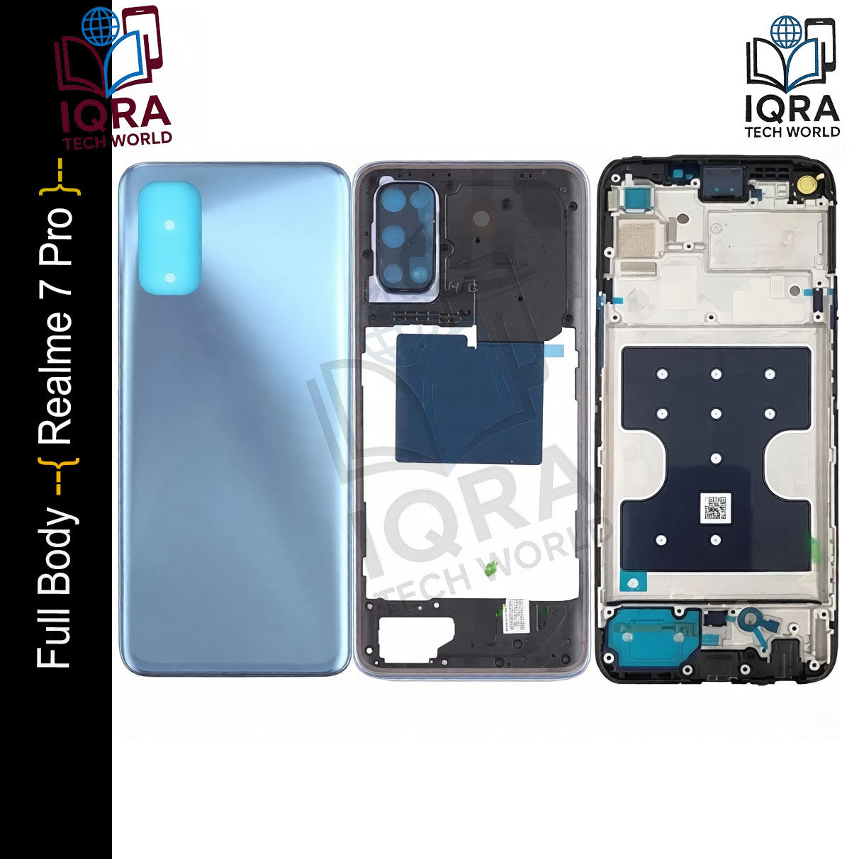 Realme 7 Pro Full Body Housing / Middle Frame Chassis with Back Panel(Silver) Replacement Parts Price in Bangladesh - Mobile.com.bd
