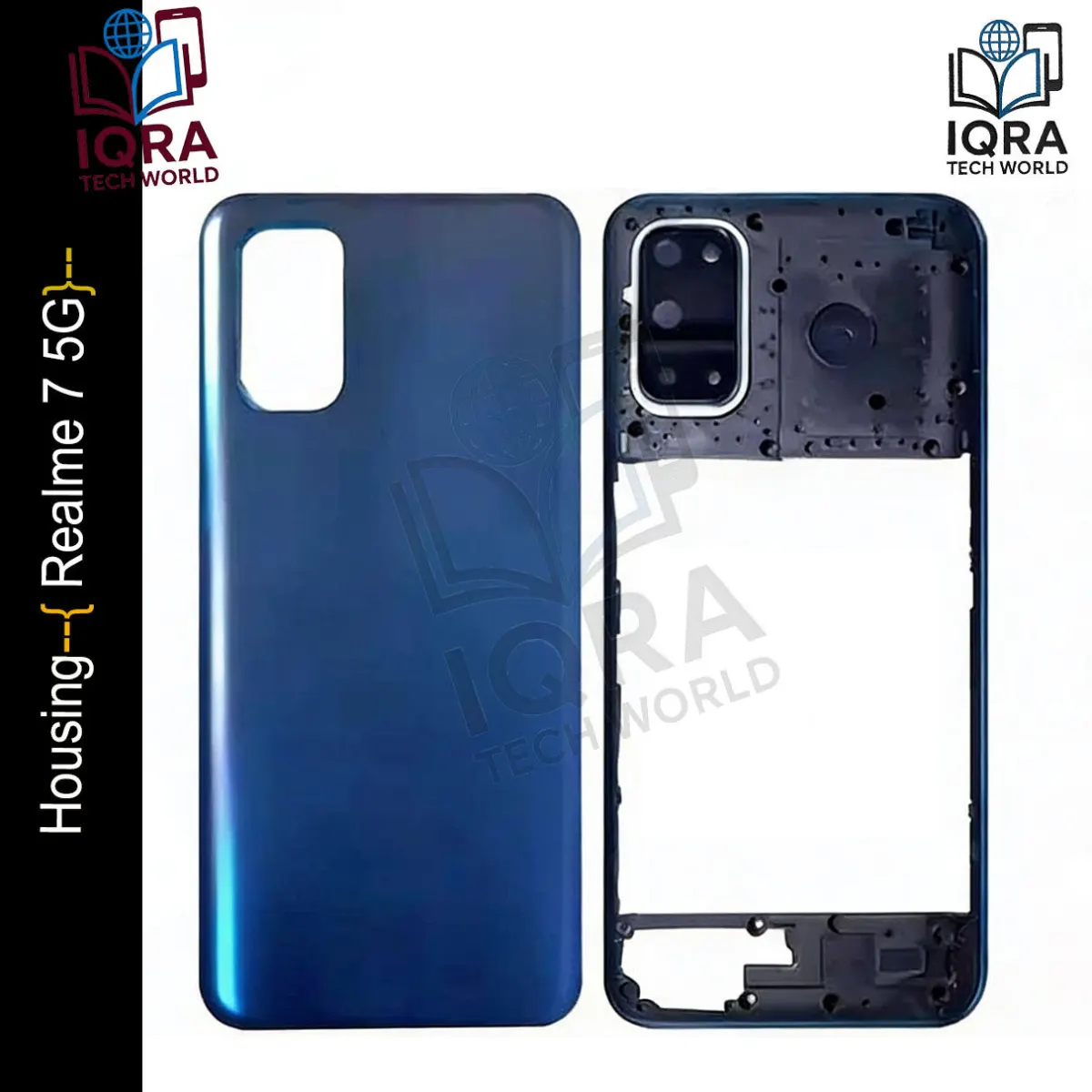Realme 7 5G (Backshell) Back Panel with Side Frame Housing(Blue) Back Panels & Housings Price in Bangladesh - Mobile.com.bd