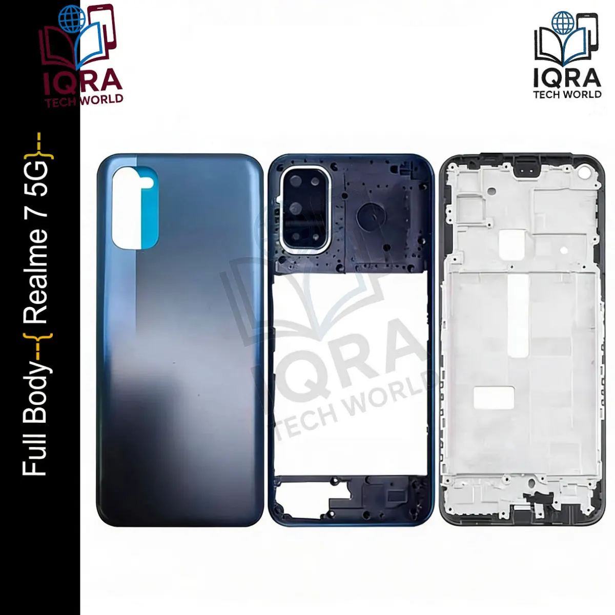 Realme 7 5GFull Body Housing / Middle Frame Chassis with Back Panel(Black) Replacement Parts Price in Bangladesh - Mobile.com.bd