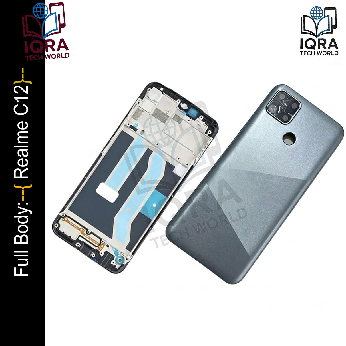 Realme C12 Full Body Housing / Middle Frame Chassis with Back Panel Replacement Parts Price in Bangladesh - Mobile.com.bd