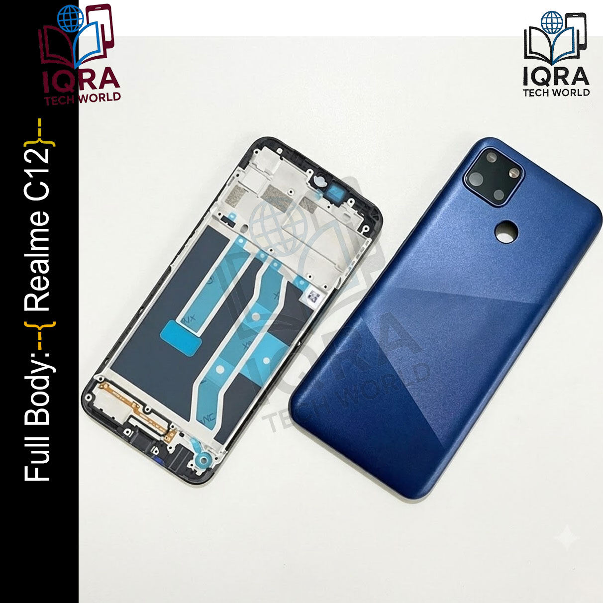 Realme C12 Full Body Housing / Middle Frame Chassis with Back Panel(Blue) Replacement Parts Price in Bangladesh - Mobile.com.bd