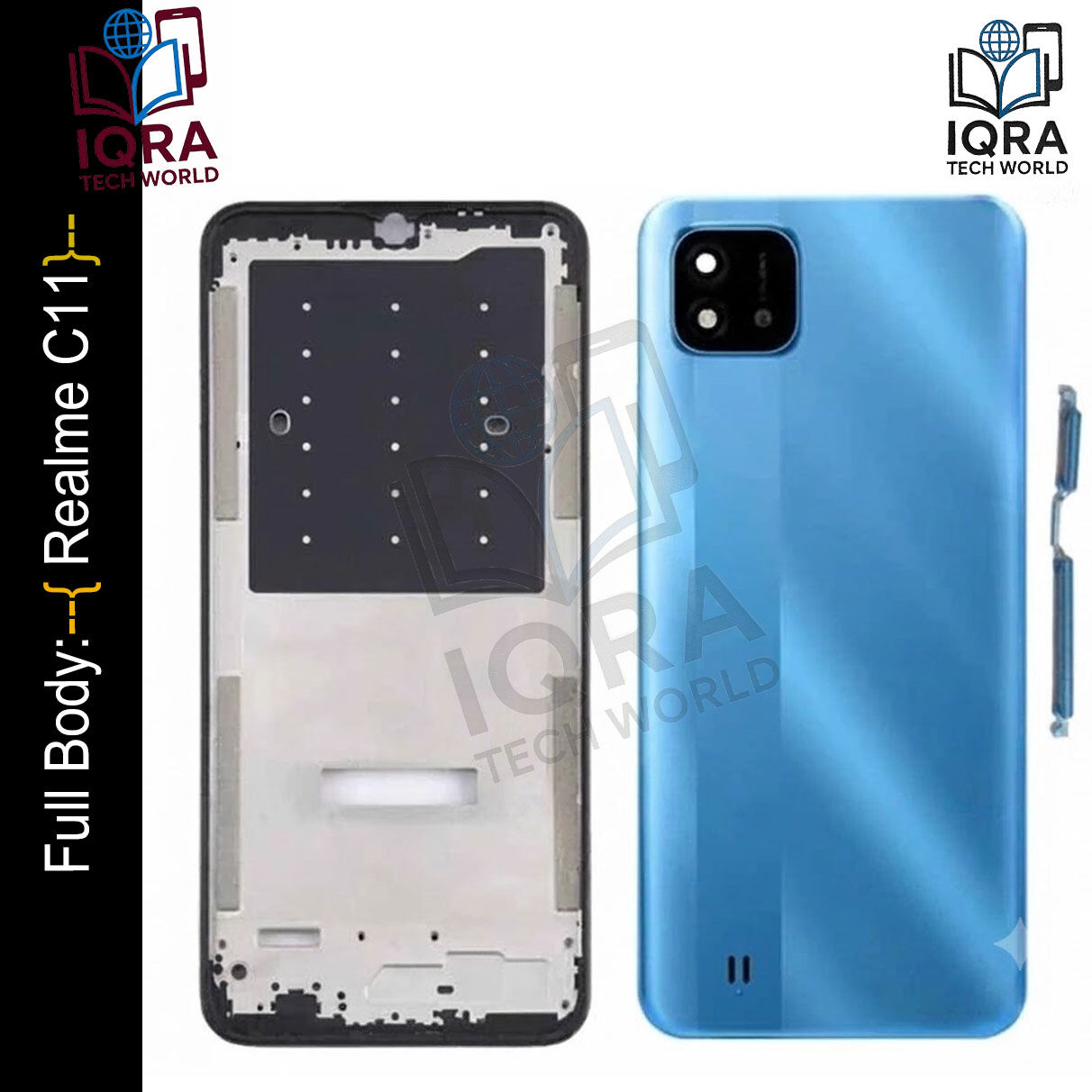 Realme C11 Full Body Housing / Middle Frame Chassis with Back Panel(Blue) Replacement Parts Price in Bangladesh - Mobile.com.bd