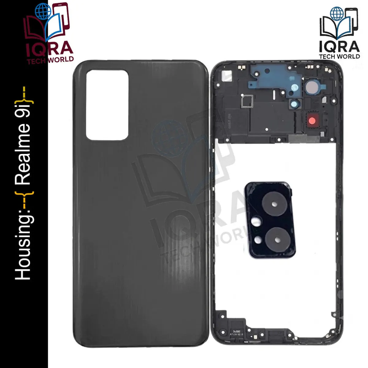 Realme 9i (Backshell) Back Panel with Side Frame Housing(Black) Back Panels & Housings Price in Bangladesh - Mobile.com.bd