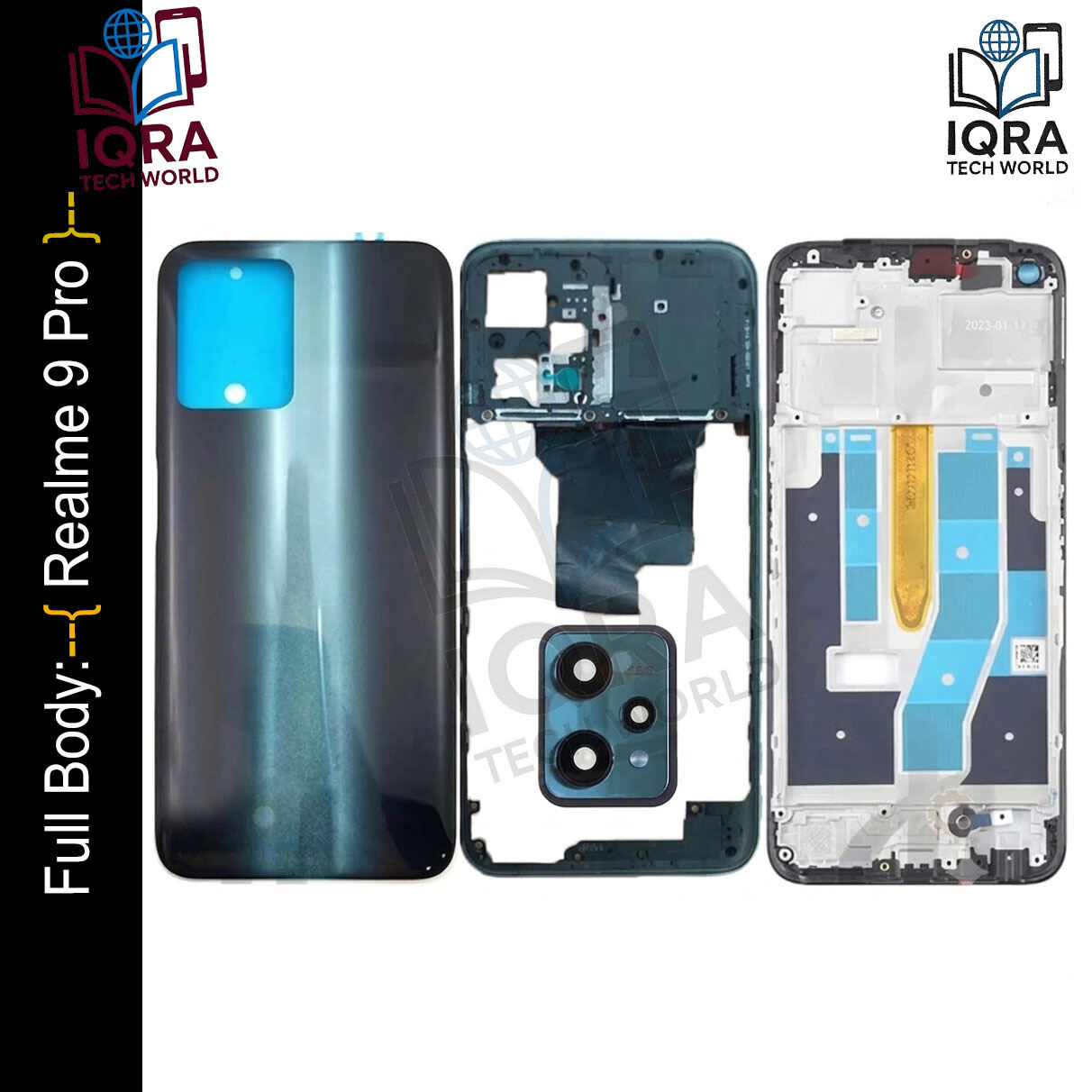 Realme 9 Pro Full Body Housing / Middle Frame Chassis with Back Panel(Green) Replacement Parts Price in Bangladesh - Mobile.com.bd