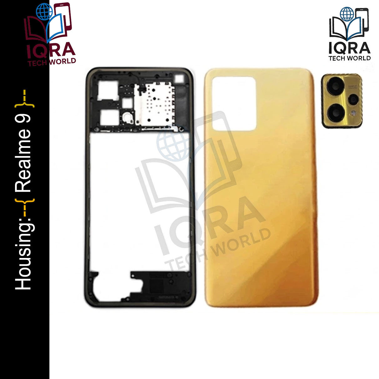 Realme 9 (Backshell) Back Panel with Side Frame Housing(Gold) Replacement Parts Price in Bangladesh - Mobile.com.bd