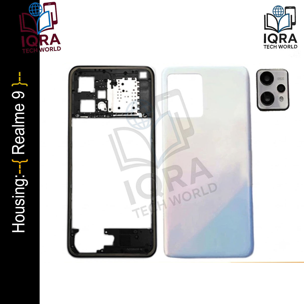 Realme 9 (Backshell) Back Panel with Side Frame Housing(White) Replacement Parts Price in Bangladesh - Mobile.com.bd