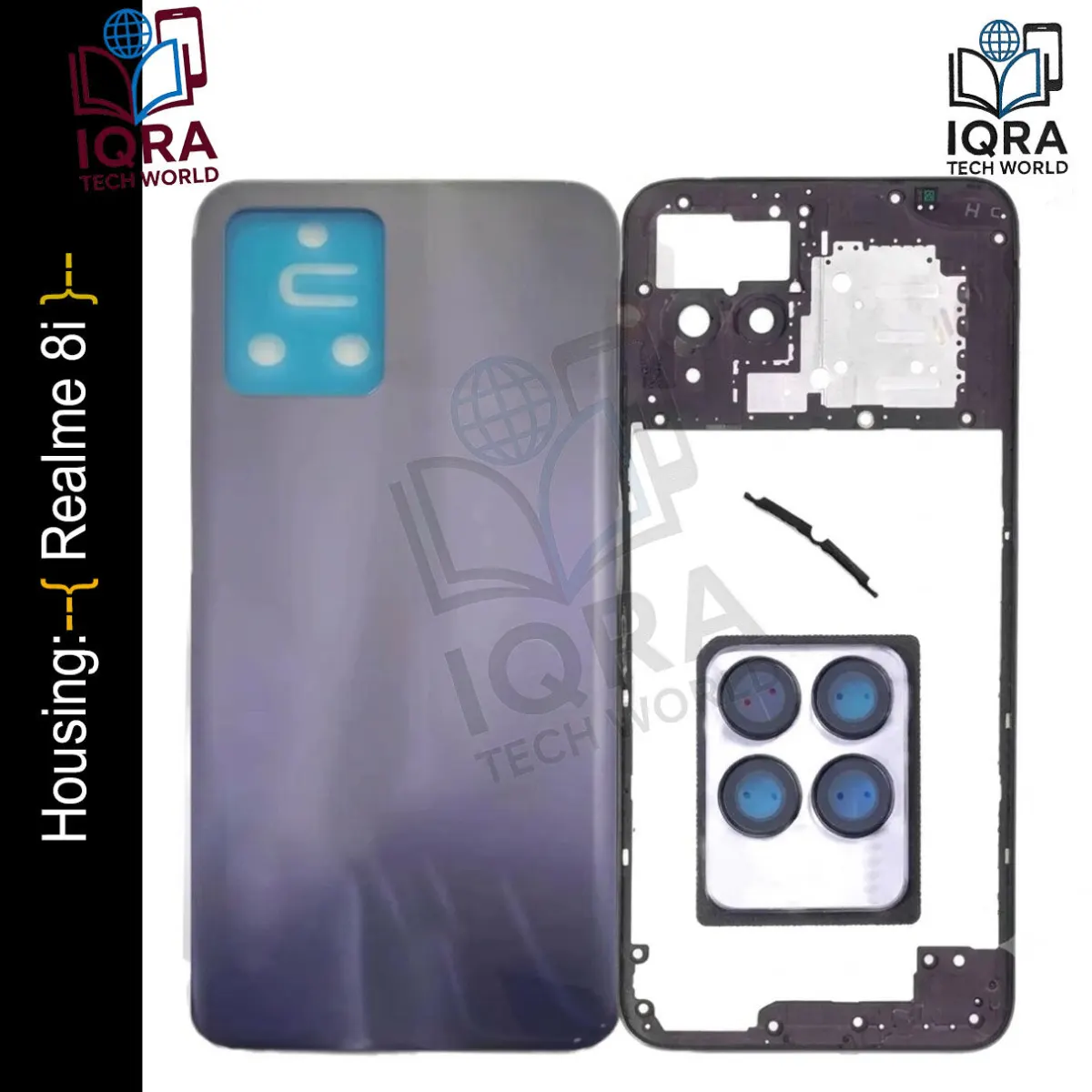 Realme 8i(Backshell) Back Panel with Side Frame Housing(Purple) Back Panels & Housings Price in Bangladesh - Mobile.com.bd